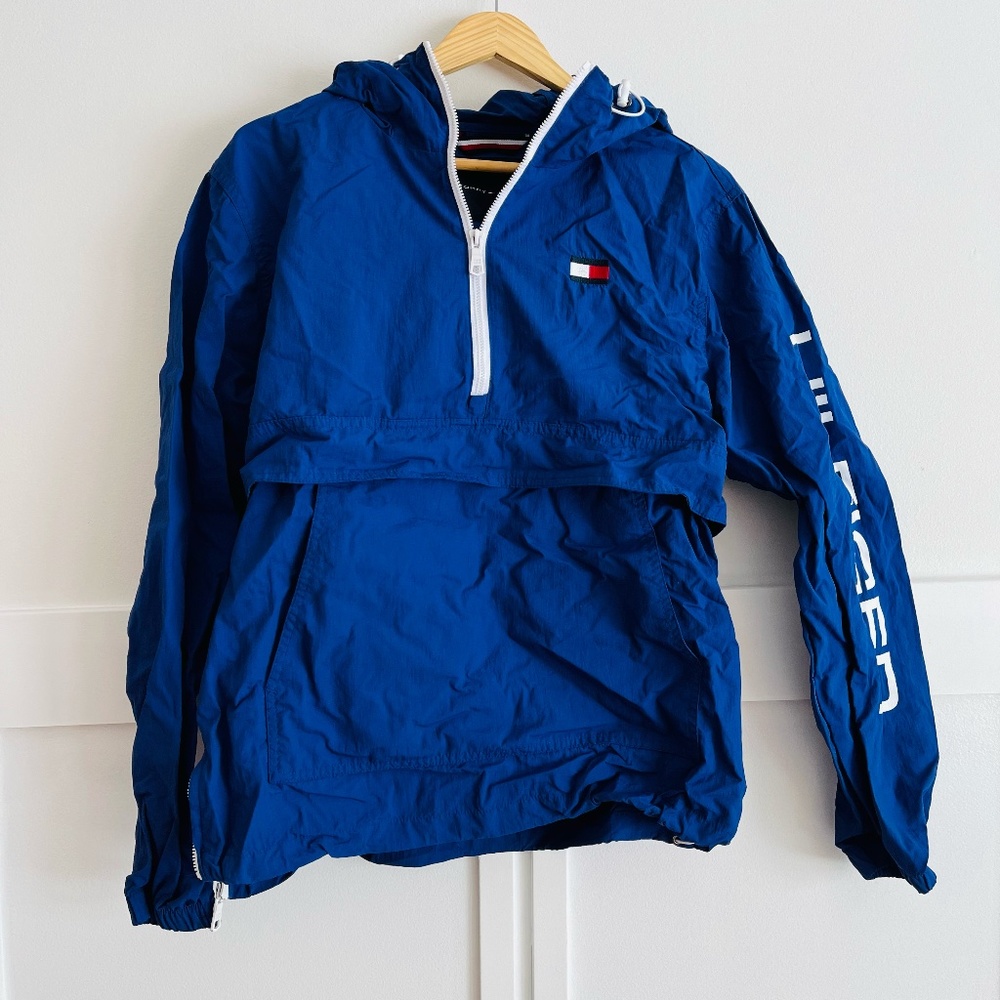 Tommy Hilfiger Windbreaker Jacket Blue Size Small